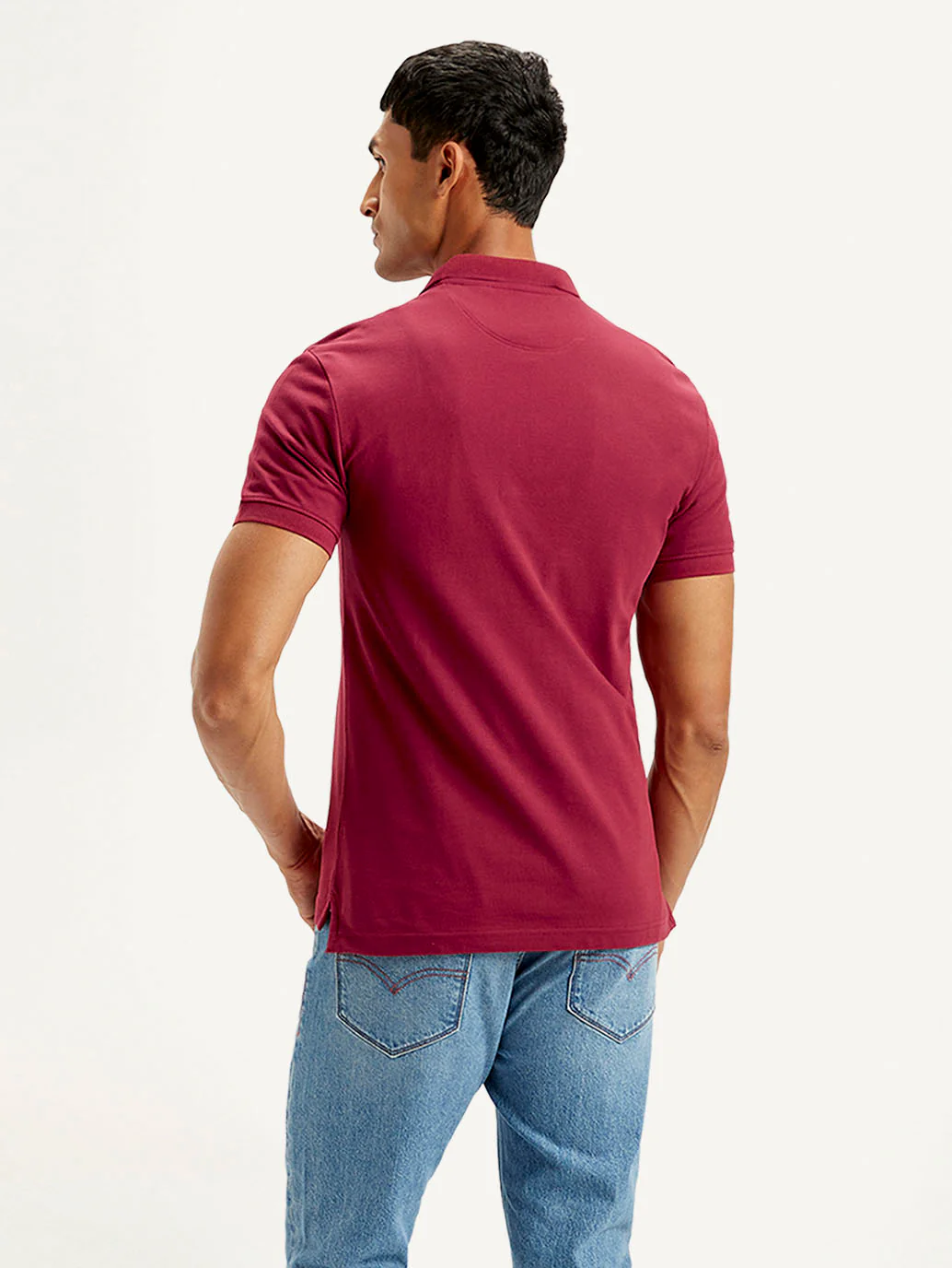 Men's Solid Slim Fit Polo T-shirt - Image 3