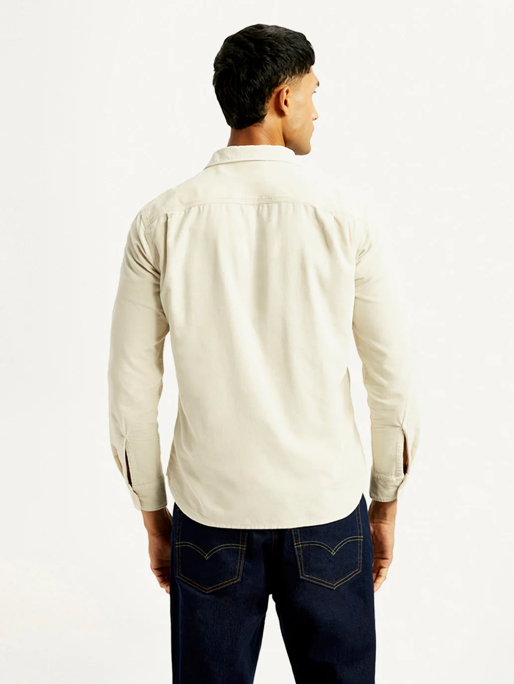 Men's Solid Slim Fit Corduroy Shirt - Image 4