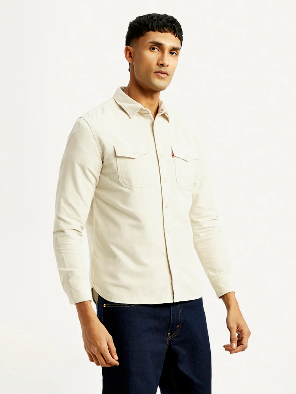 Men's Solid Slim Fit Corduroy Shirt - Image 6