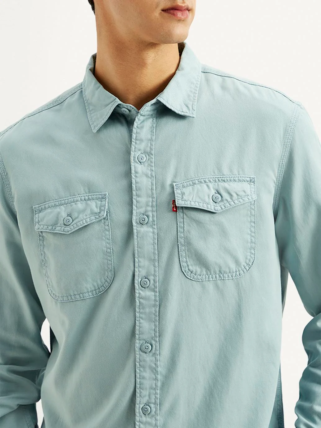 Men's Solid Slim Fit Overdyed Overshirt - Image 5