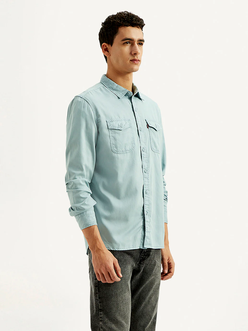 Men's Solid Slim Fit Overdyed Overshirt - Image 6