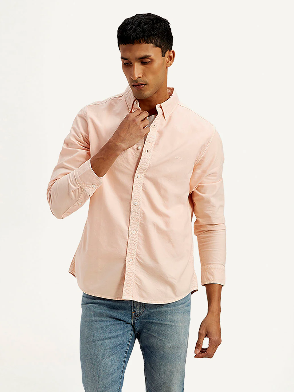 Men's Solid Dyed Slim Fit Shirt - Image 2