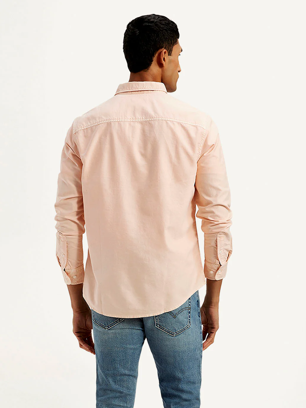 Men's Solid Dyed Slim Fit Shirt - Image 3