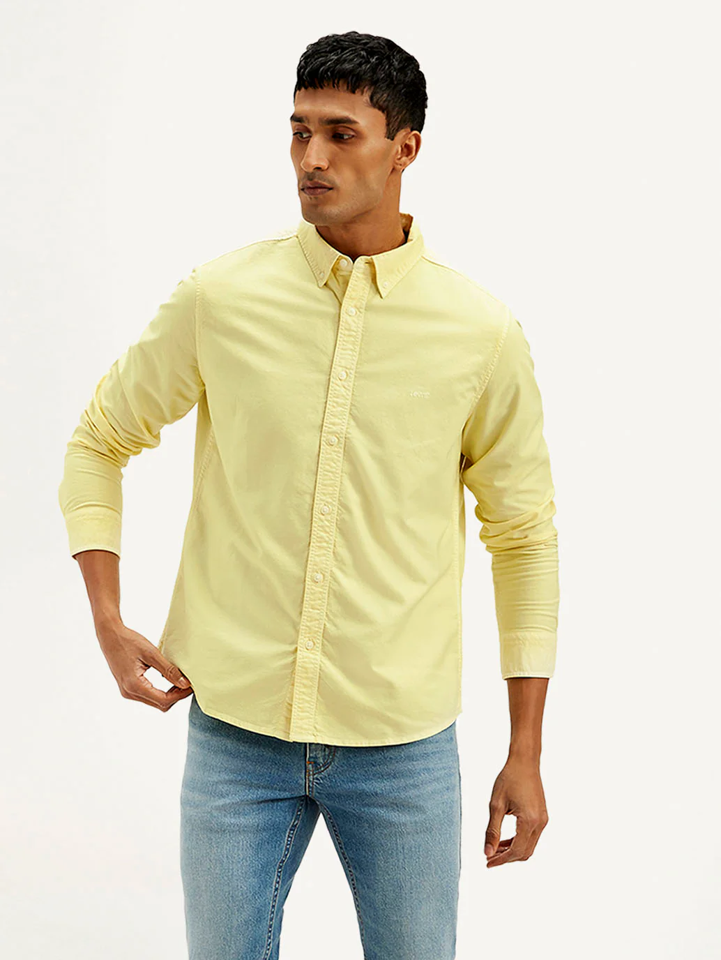 Men's Solid Dyed Slim Fit Shirt - Image 3