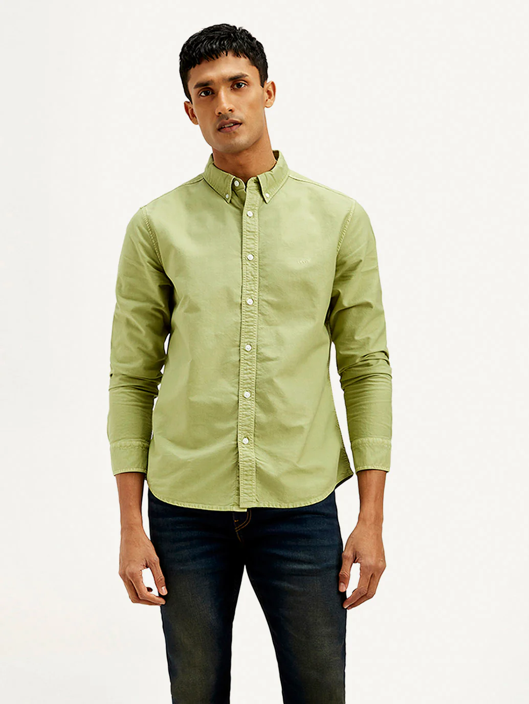 Men's Solid Dyed Slim Fit Shirt - Image 3