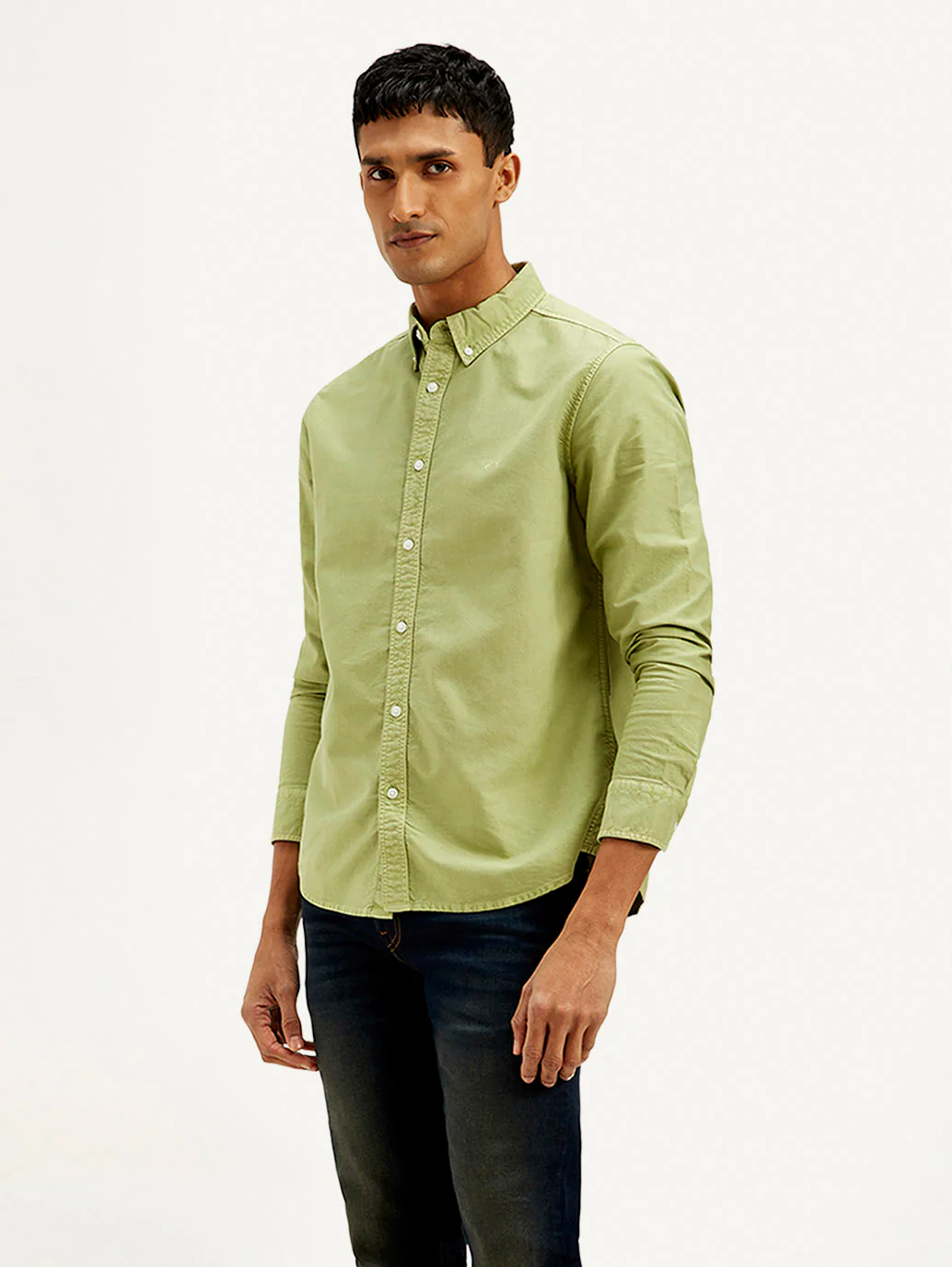 Men's Solid Dyed Slim Fit Shirt - Image 6