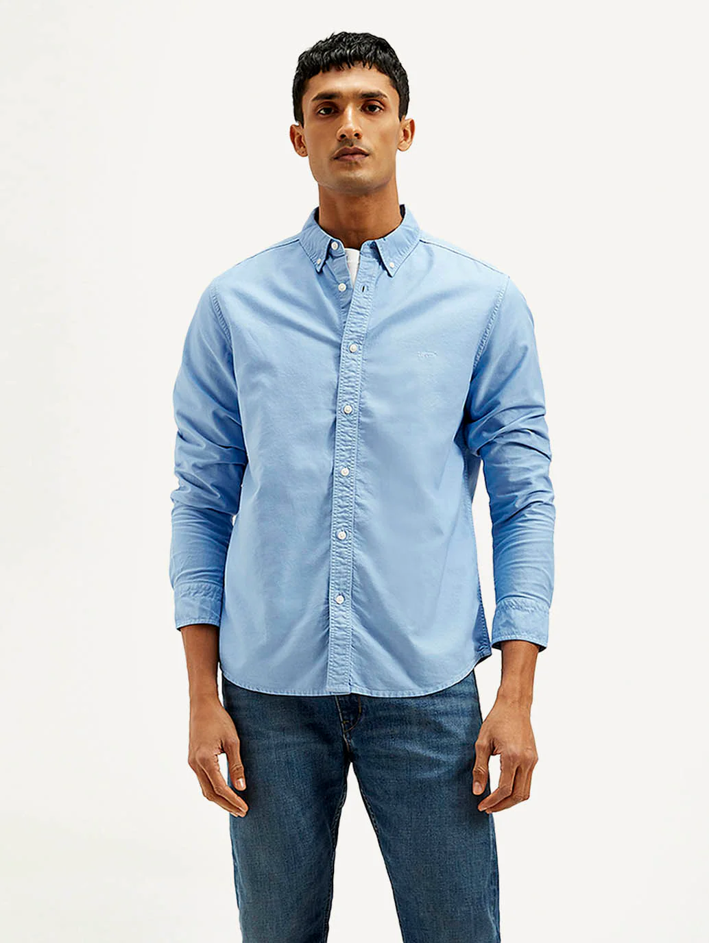 Men's Solid Dyed Slim Fit Shirt - Image 2
