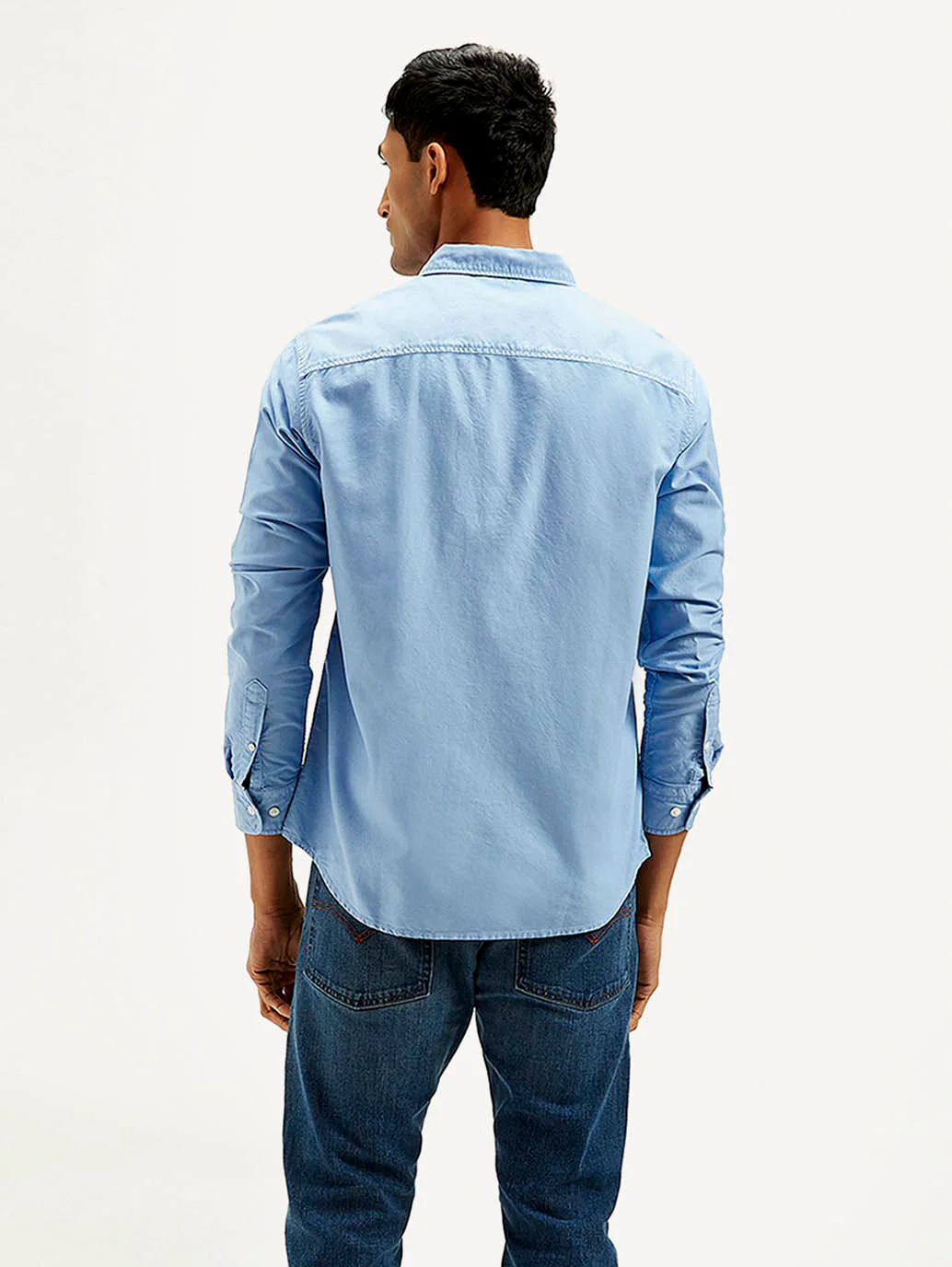 Men's Solid Dyed Slim Fit Shirt - Image 3