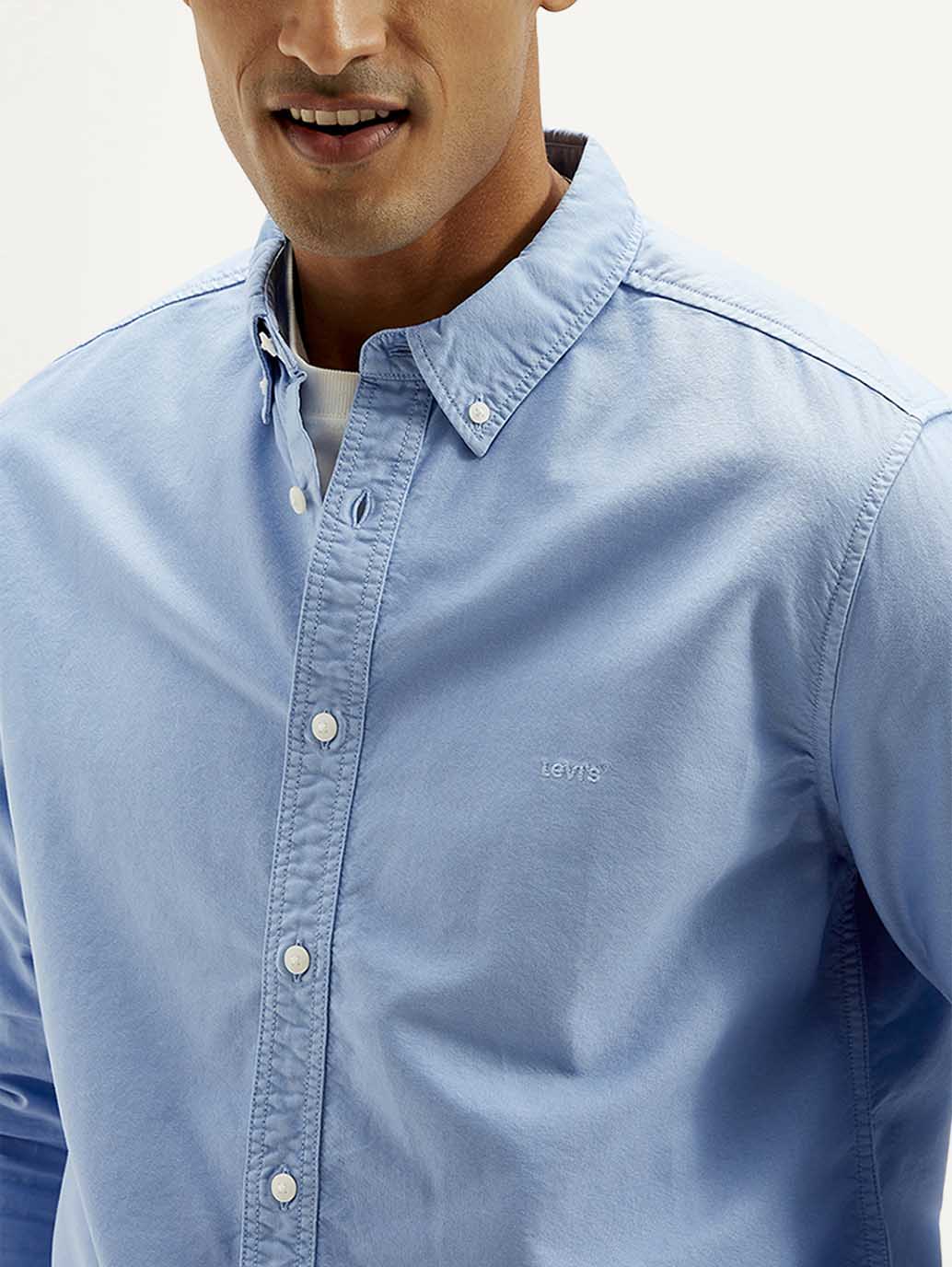 Men's Solid Dyed Slim Fit Shirt - Image 4