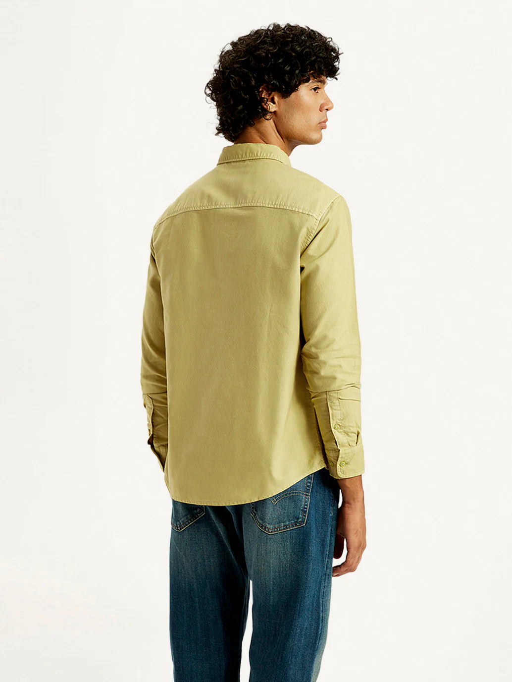 Men's Solid Overdyed Slim Fit Oxford Shirt - Image 3