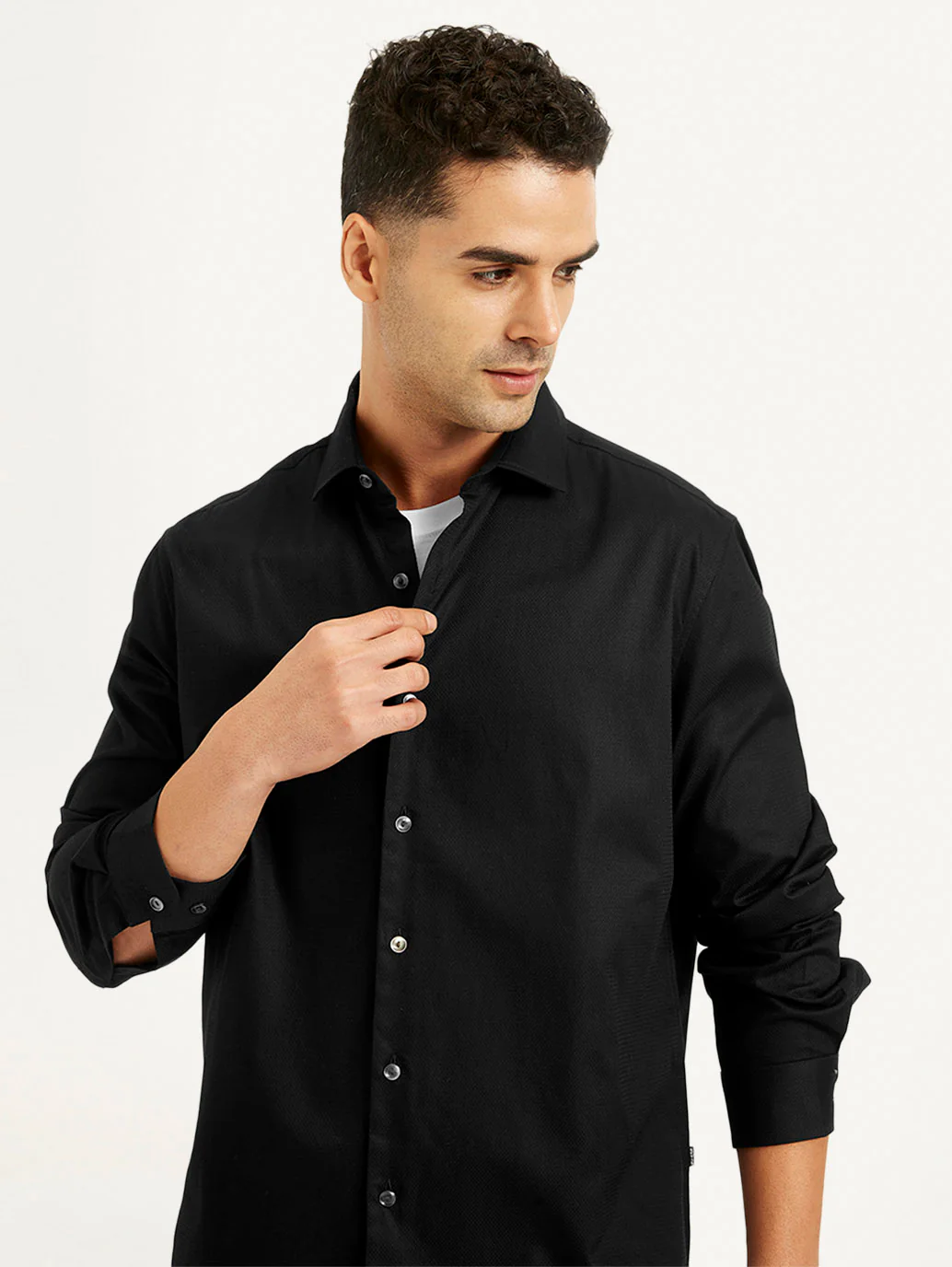 Men's Redloop Solid Slim Fit Shirt - Image 3