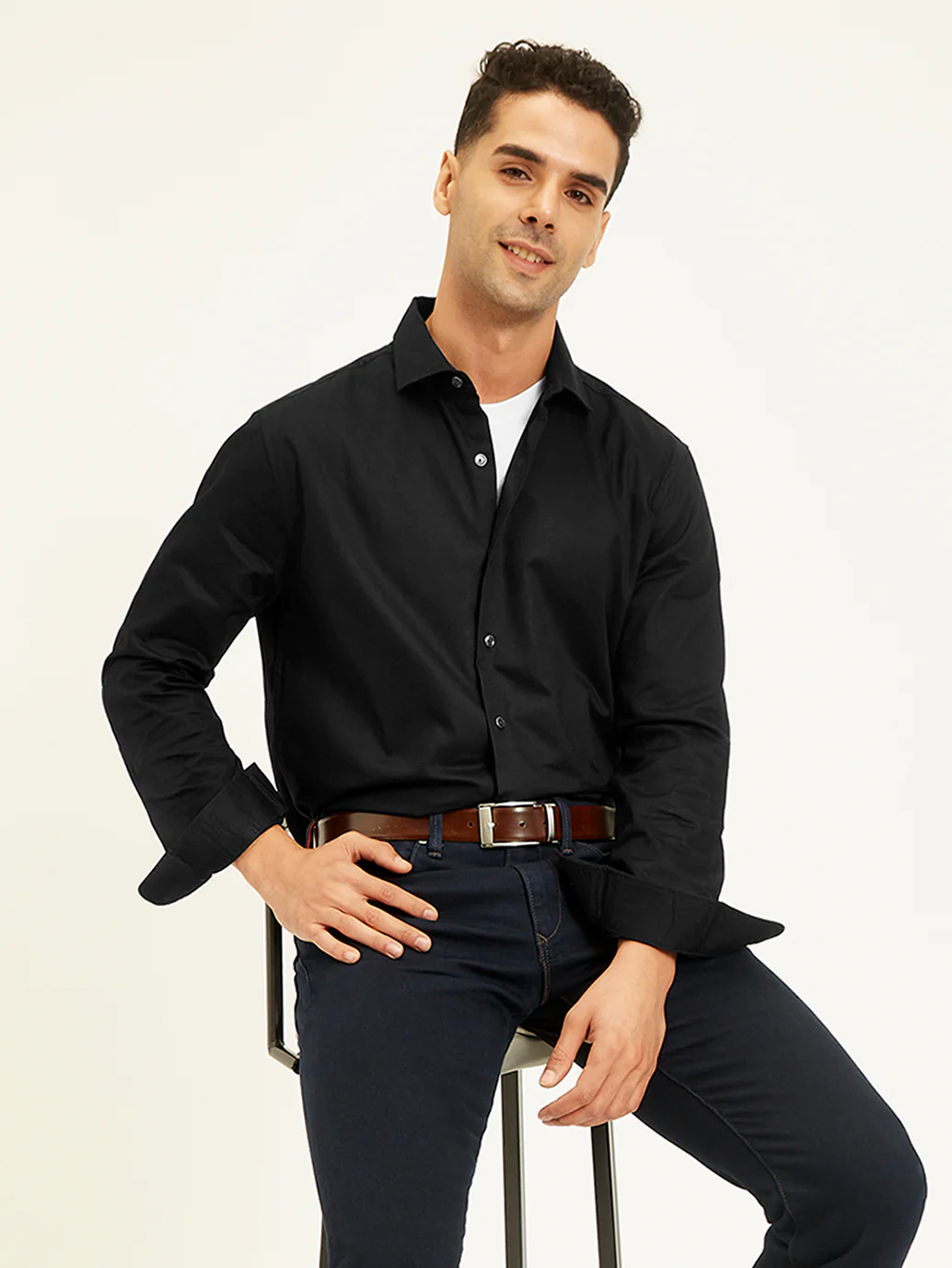 Men's Redloop Solid Slim Fit Shirt - Image 5