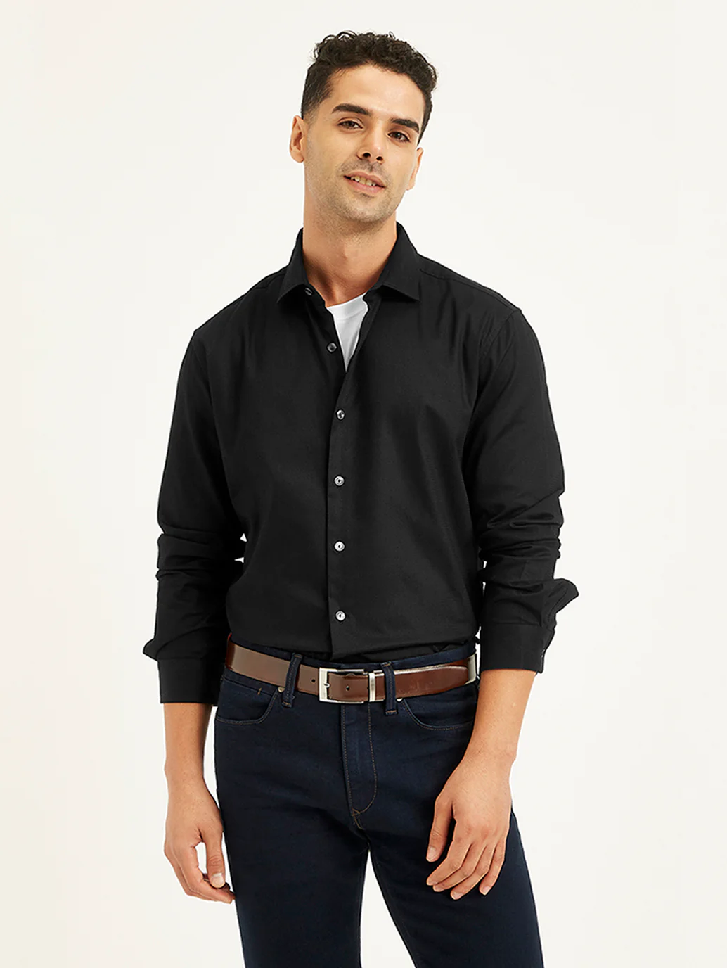 Men's Redloop Solid Slim Fit Shirt - Image 6