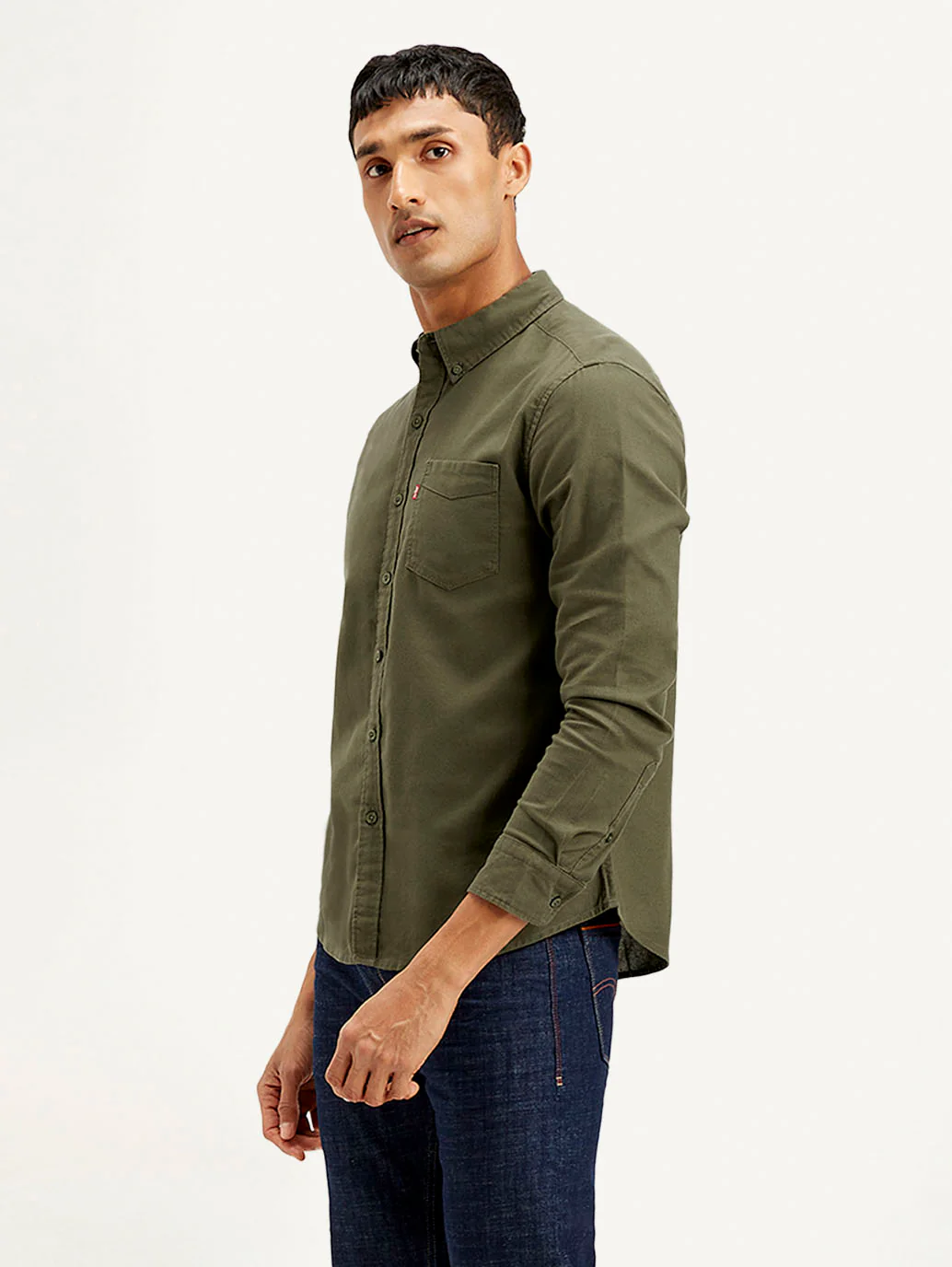 Men's Solid Slim Fit Oxford Shirt - Image 5