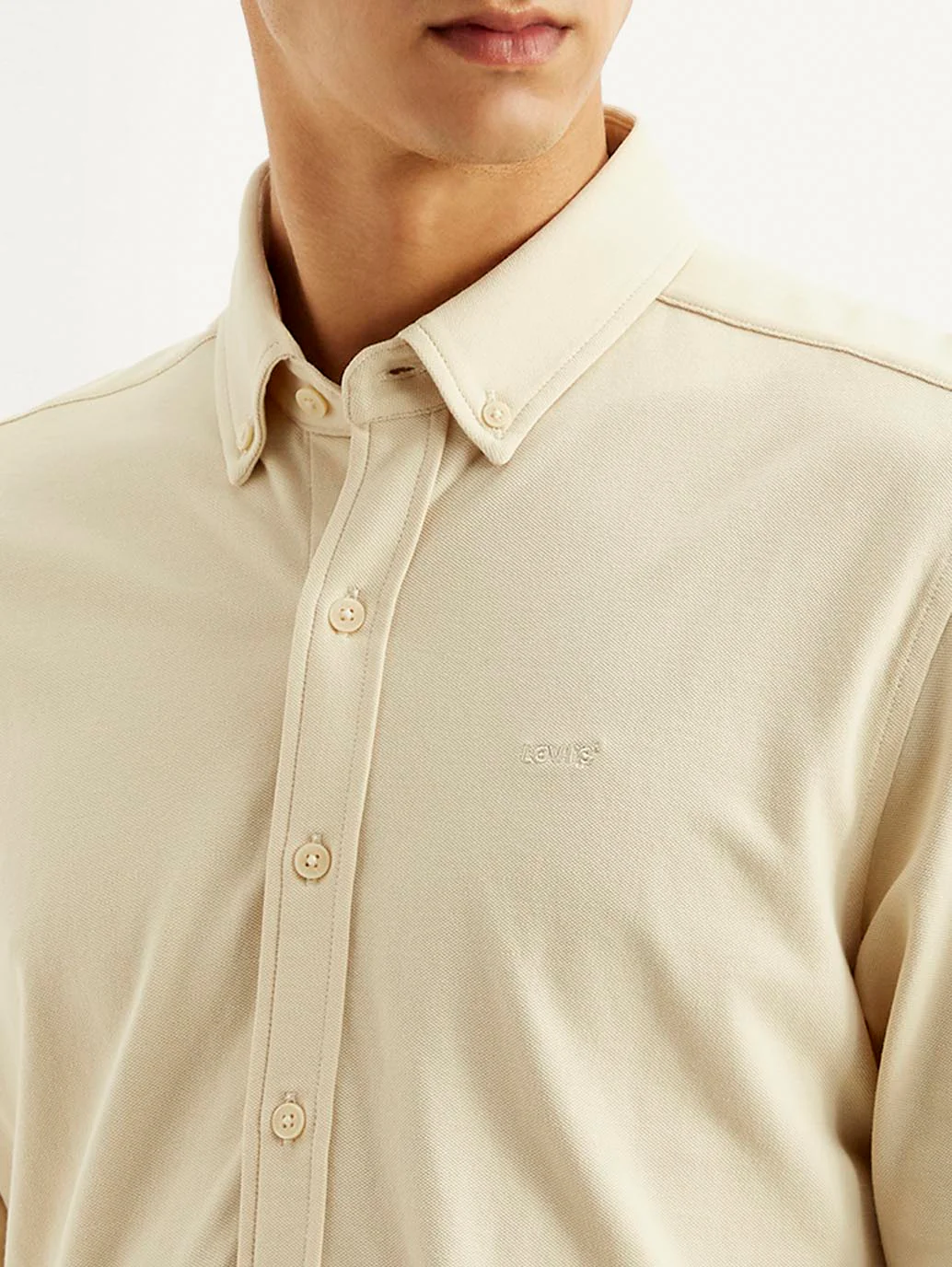 Men's Solid Slim Fit Knit Shirt - Image 4