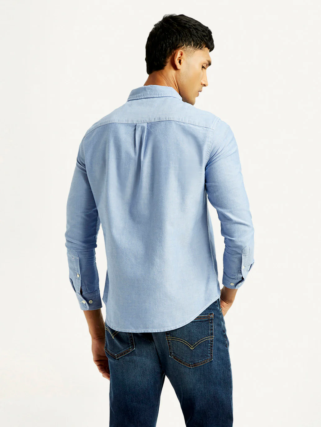 Men's Solid Slim Fit Oxford Shirt - Image 4