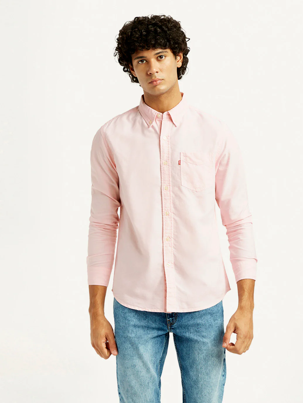 Men's Solid Slim Fit Oxford Shirt - Image 3