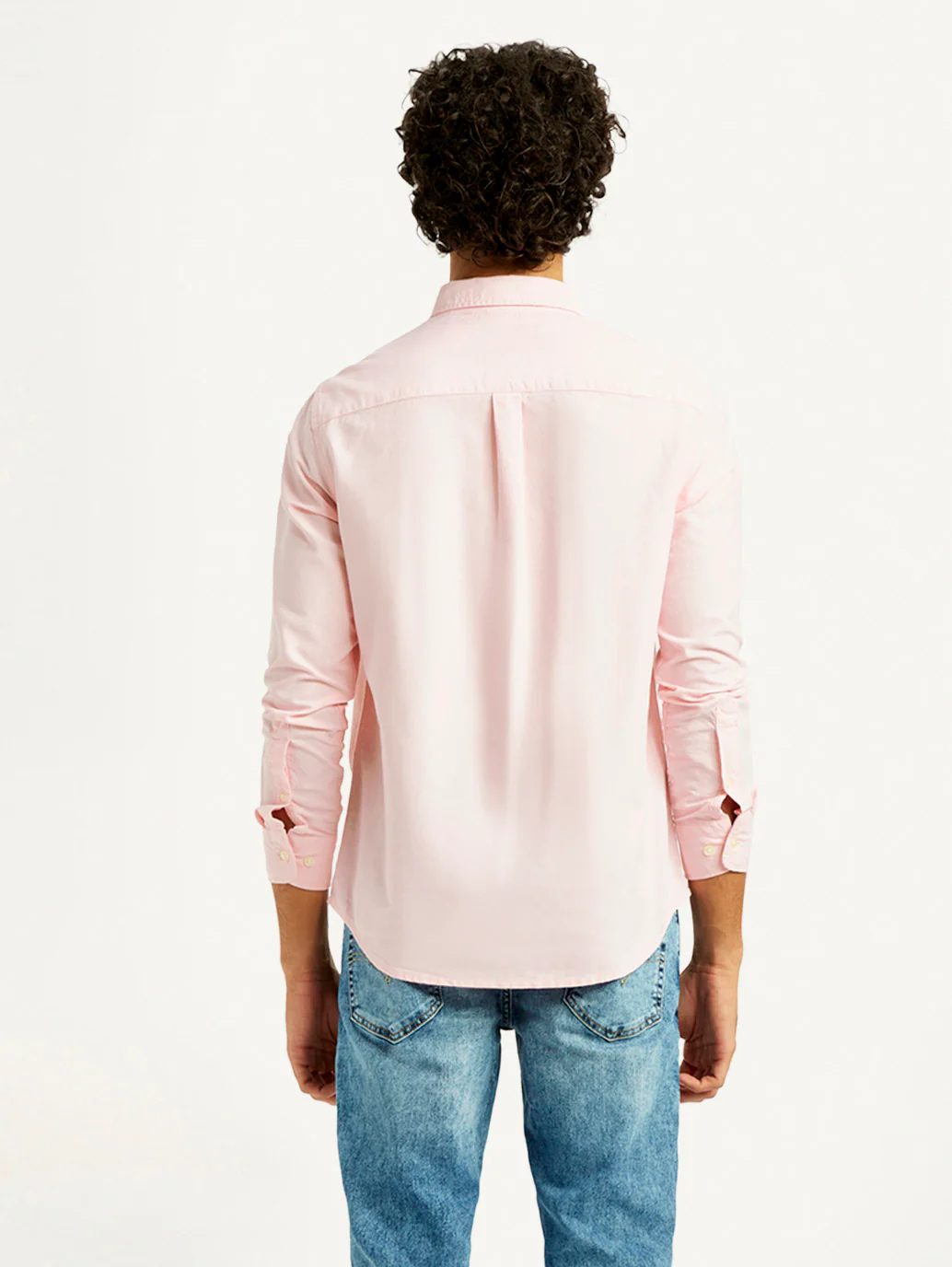 Men's Solid Slim Fit Oxford Shirt - Image 4
