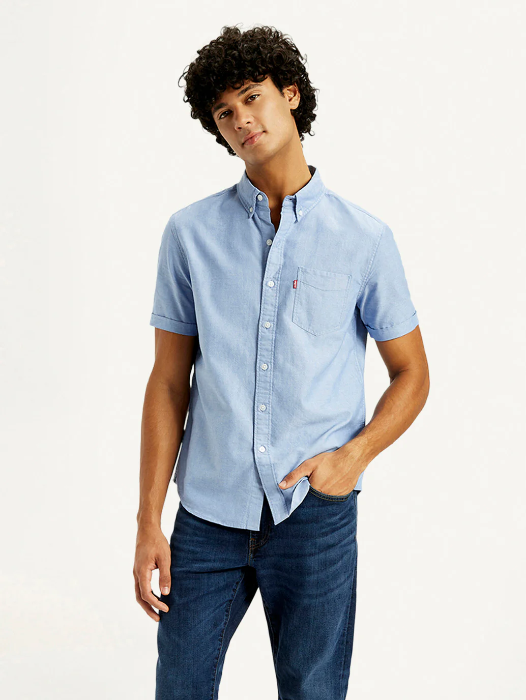 Men's Solid Slim Fit Oxford Shirt