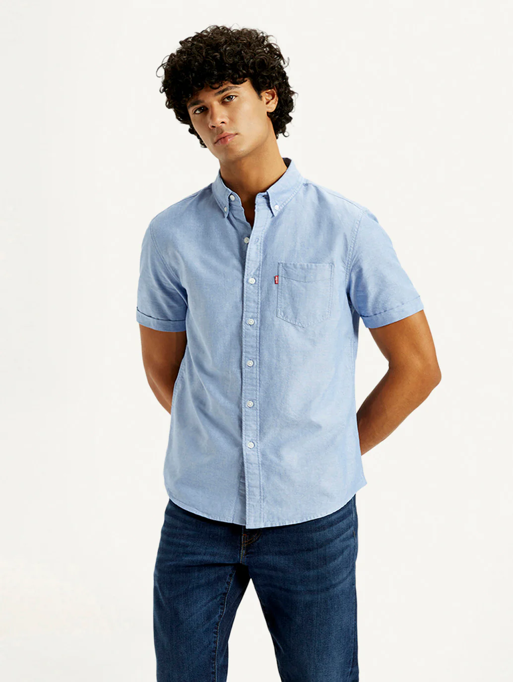 Men's Solid Slim Fit Oxford Shirt - Image 6