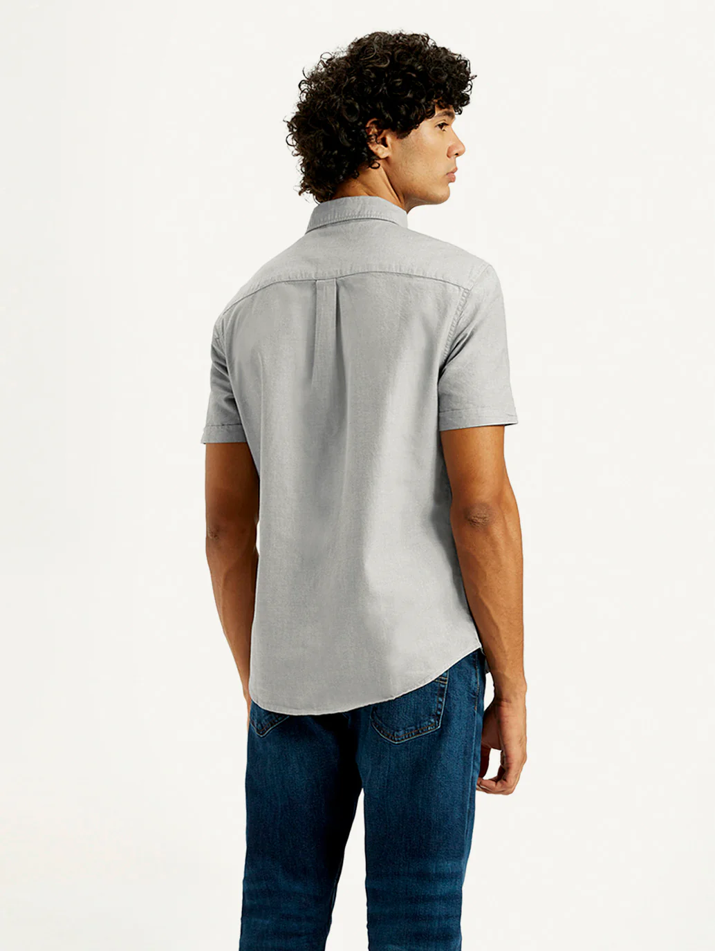 Men's Solid Slim Fit Oxford Shirt - Image 3