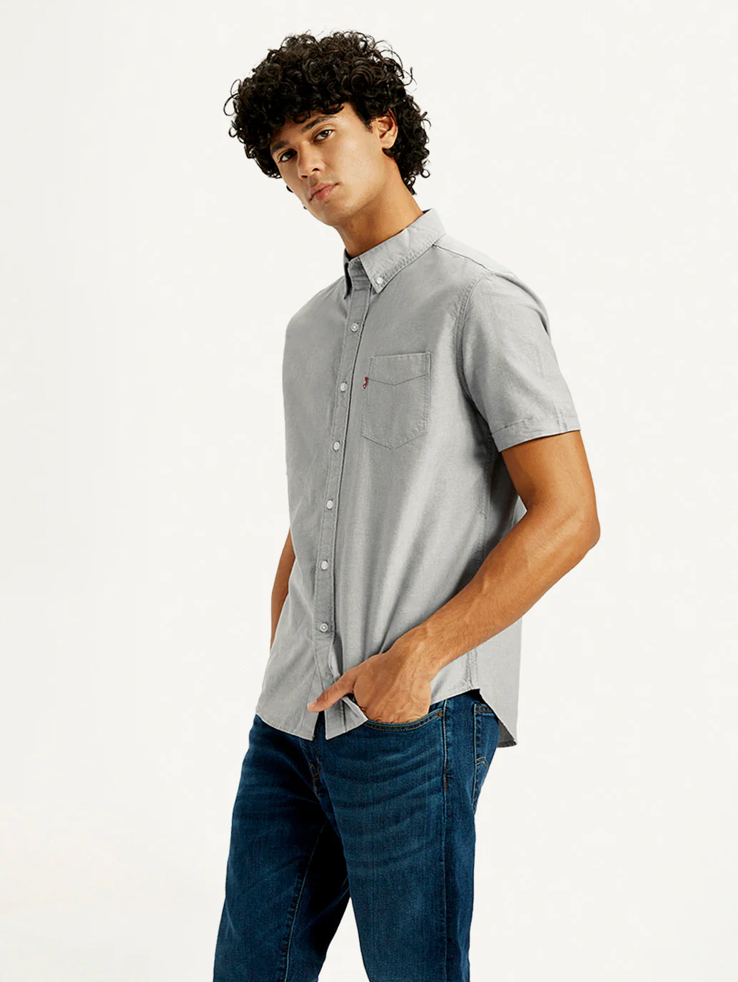 Men's Solid Slim Fit Oxford Shirt - Image 4