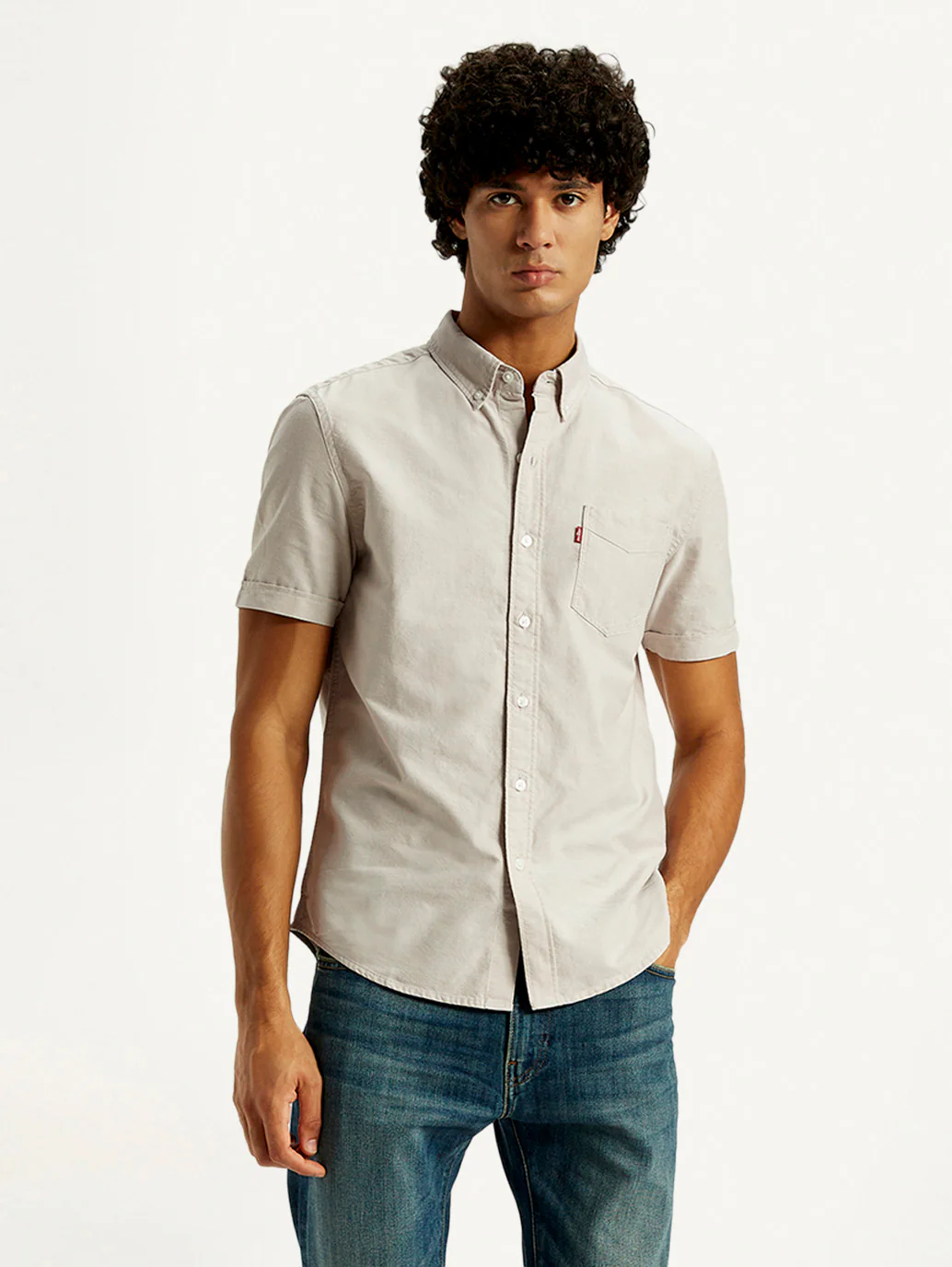 Men's Solid Slim Fit Oxford Shirt - Image 6