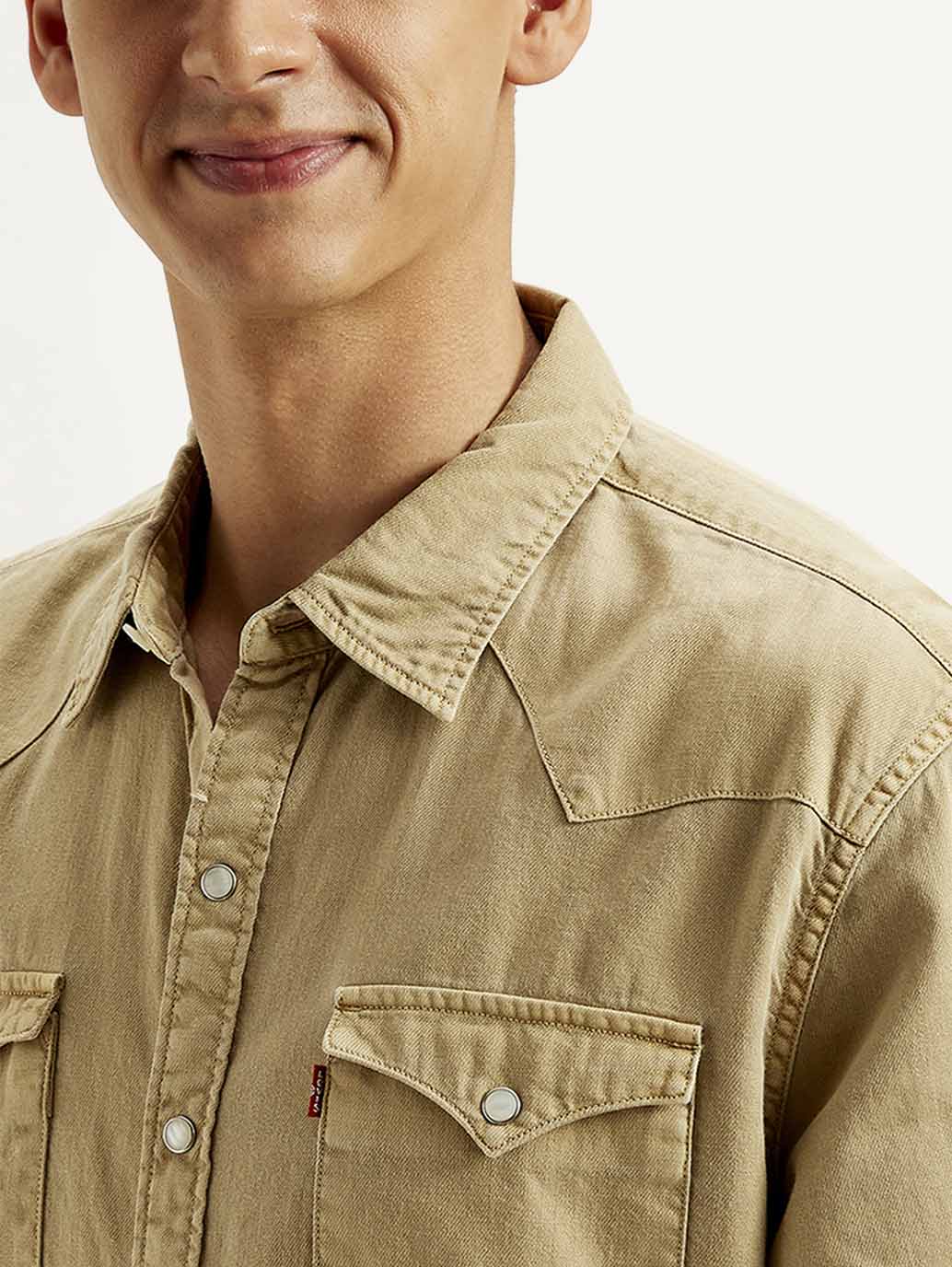 Men's Solid Dyed Slim Fit Shirt - Image 4
