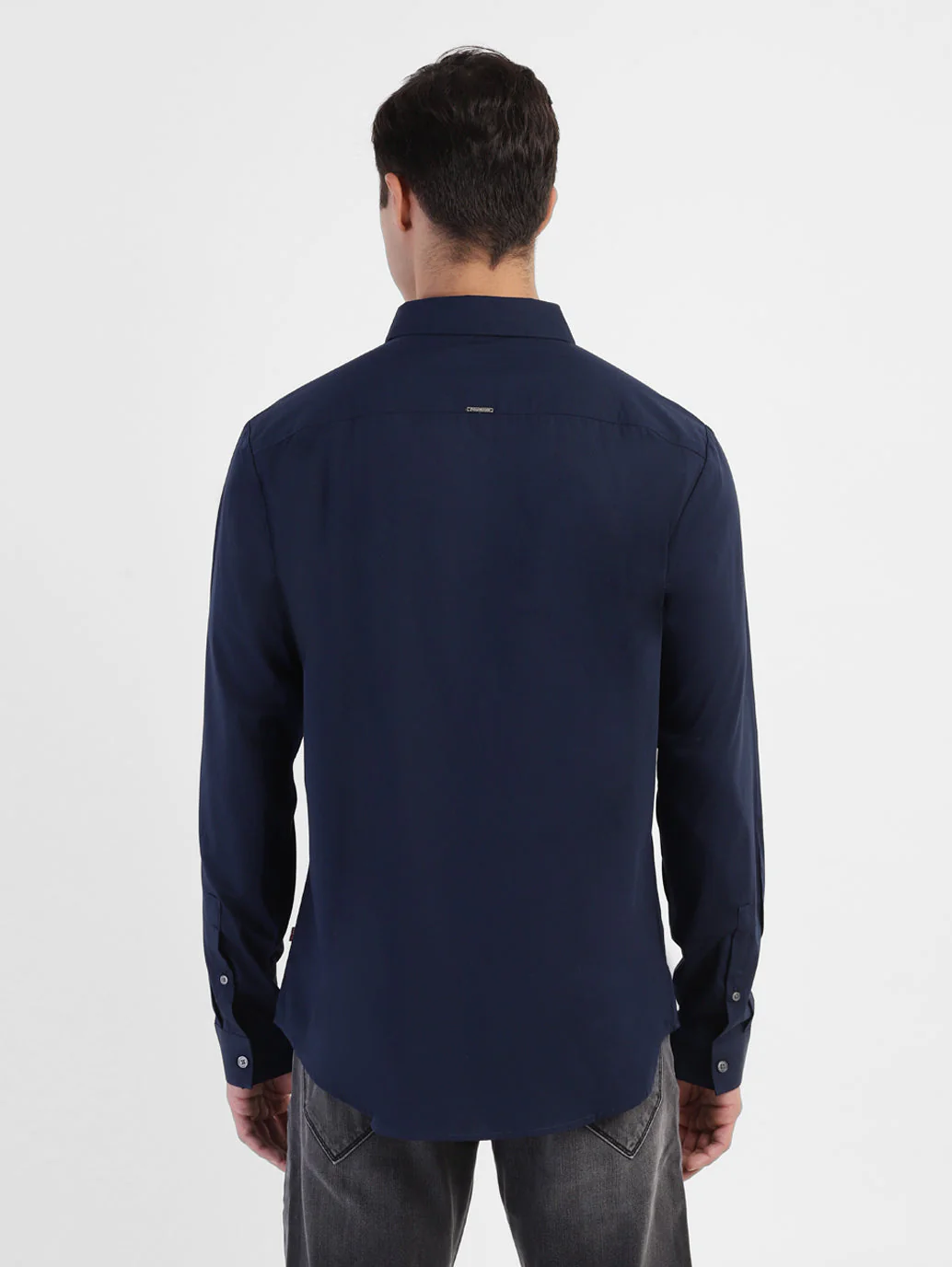 Men's Solid Spread Collar Shirt - Image 3
