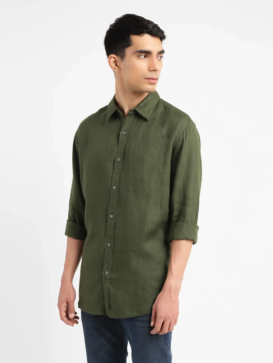 Men's Solid Slim Fit Shirt - Image 4