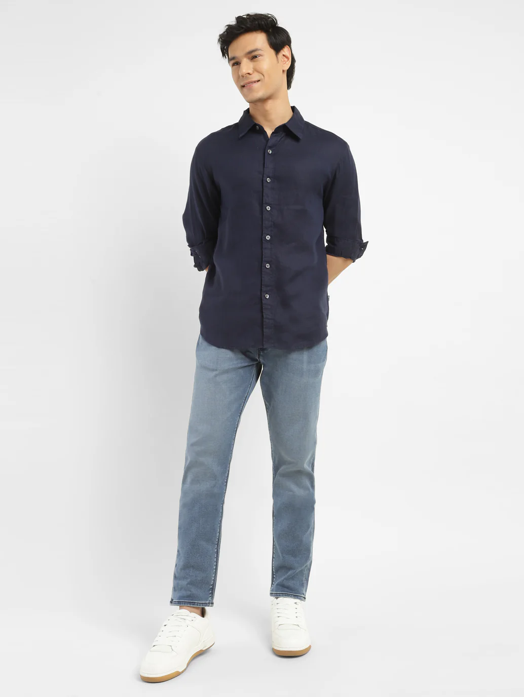 Men's Redloop Solid Slim Fit Shirt - Image 6