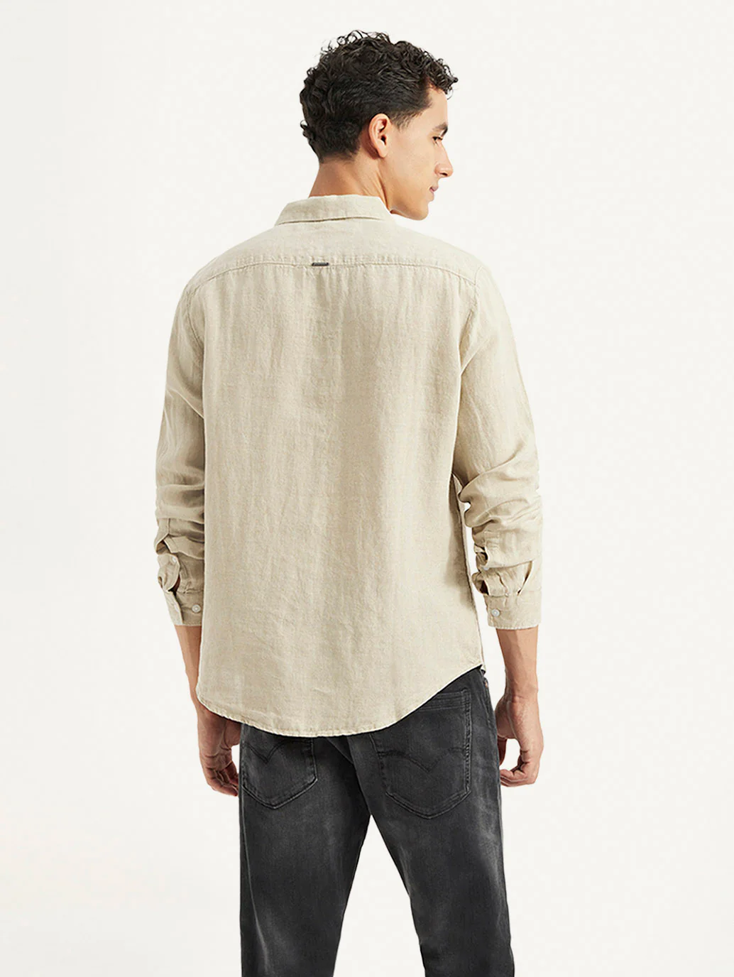 Men's Redloop Solid Slim Fit Linen Shirt - Image 2