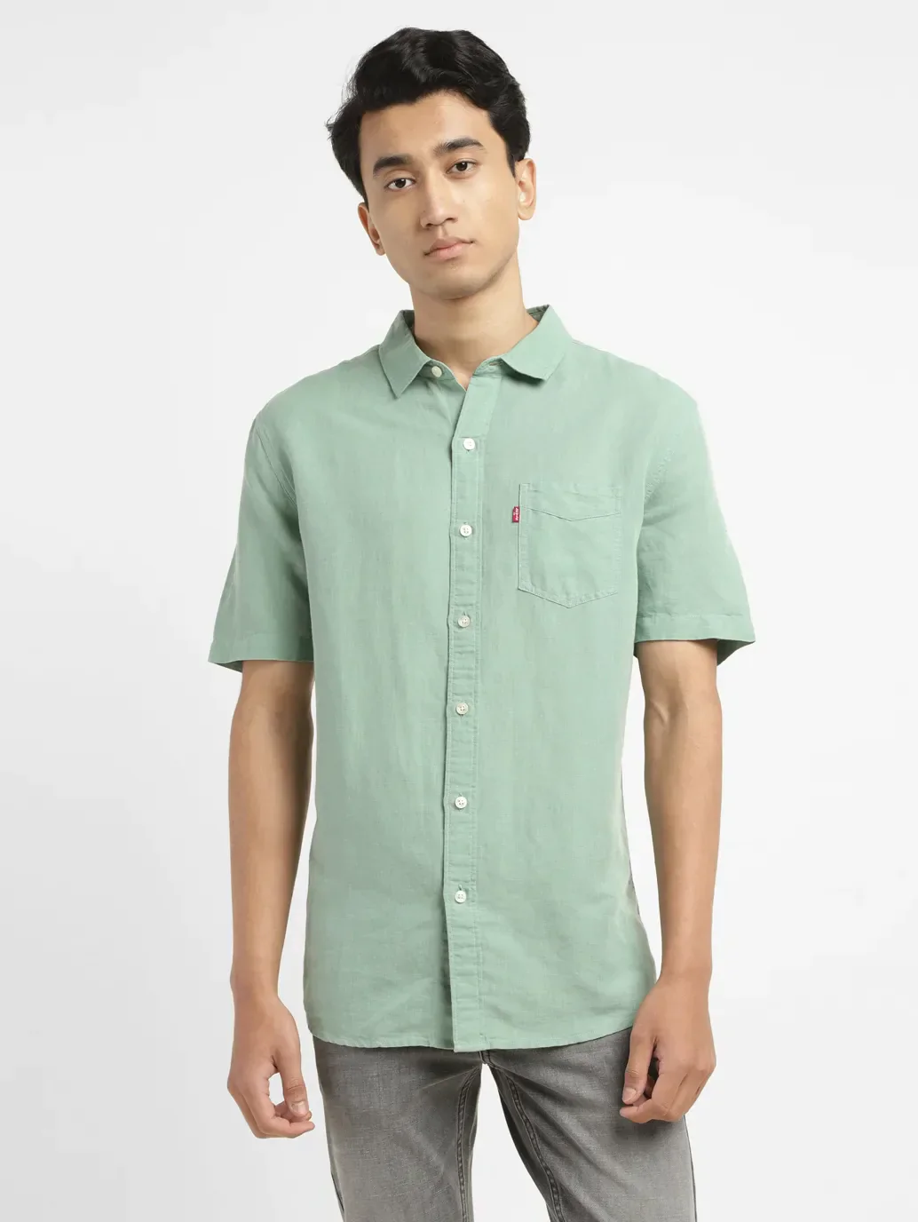 Men's Solid Slim Fit Shirt - Image 2