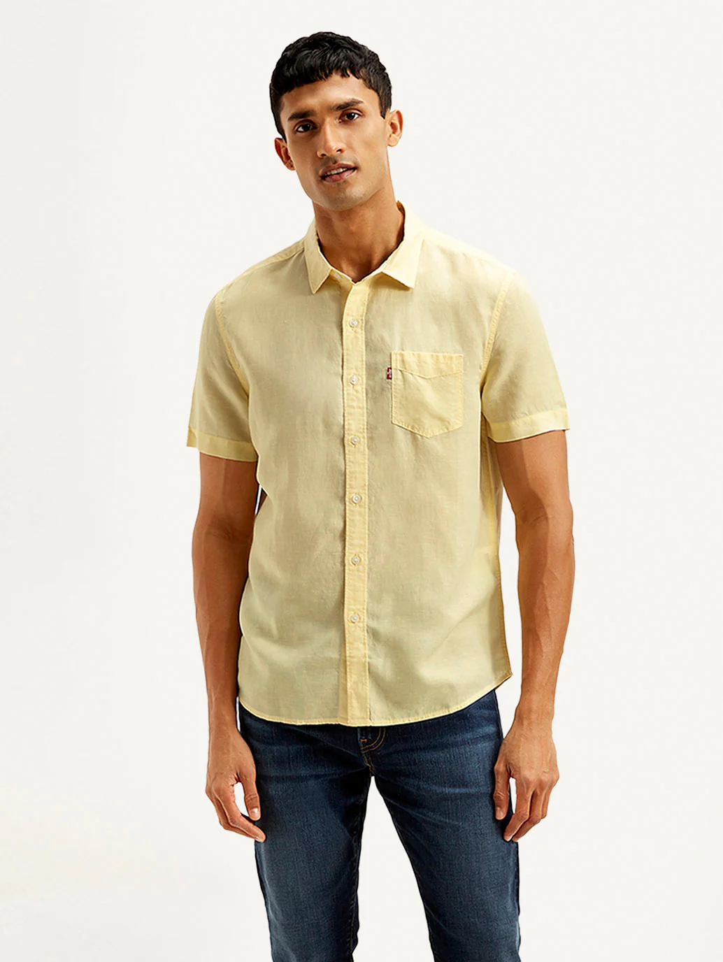 Men's Solid Slim Fit Linen Shirt - Image 2