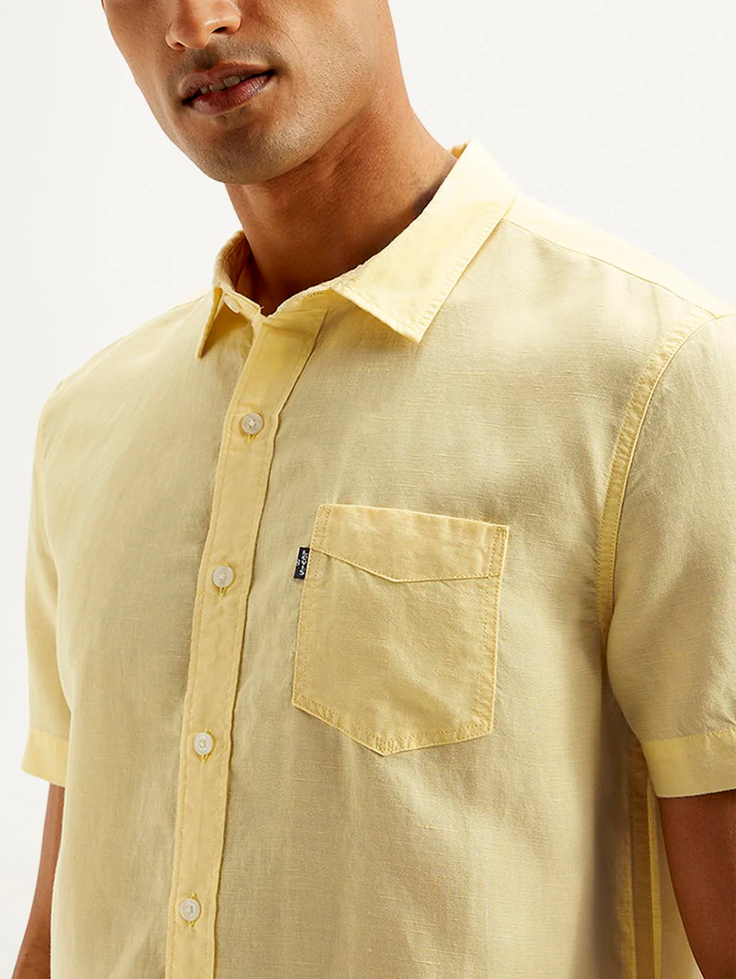Men's Solid Slim Fit Linen Shirt - Image 4