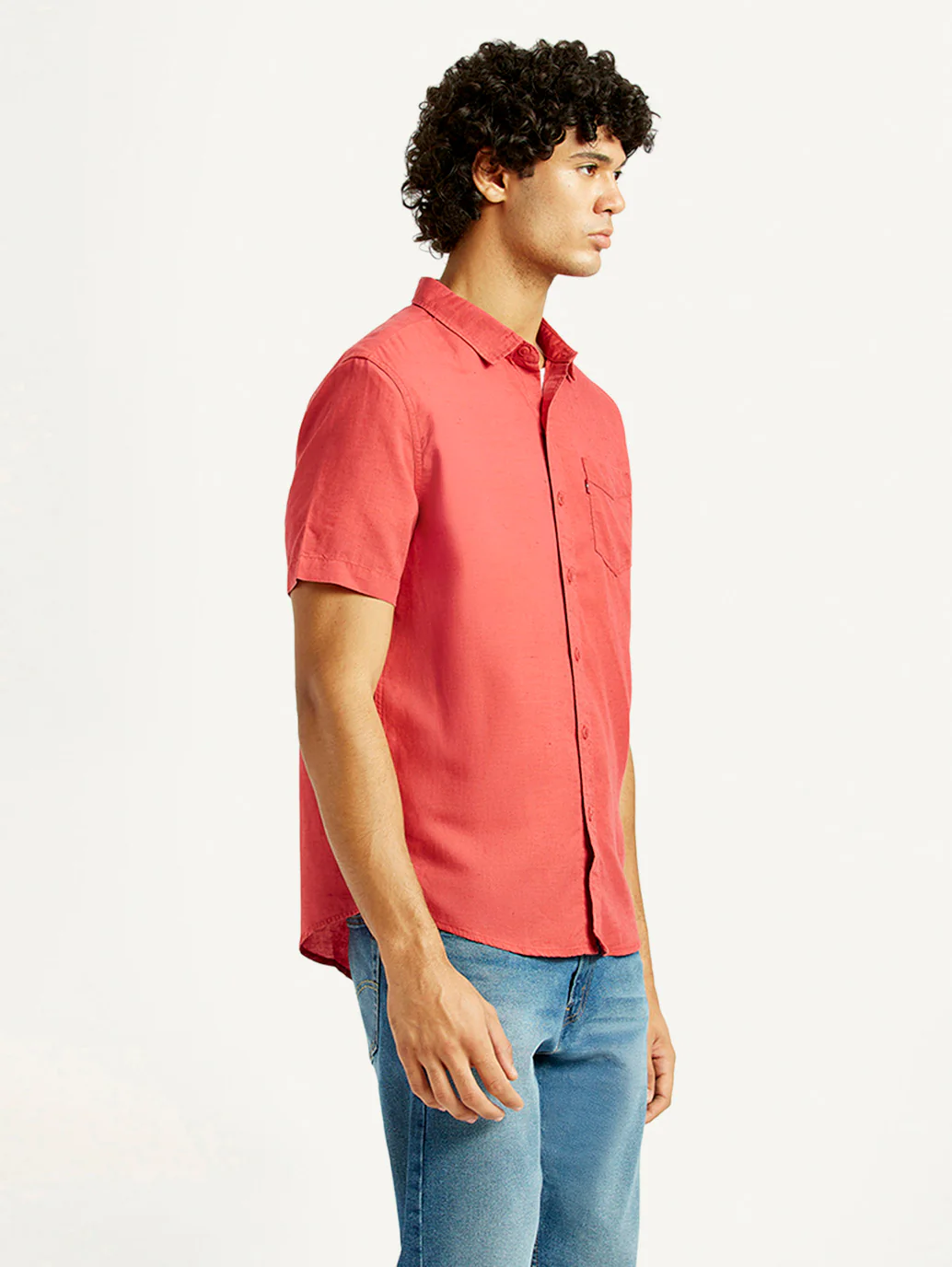 Men's Solid Slim Fit Linen Shirt - Image 4