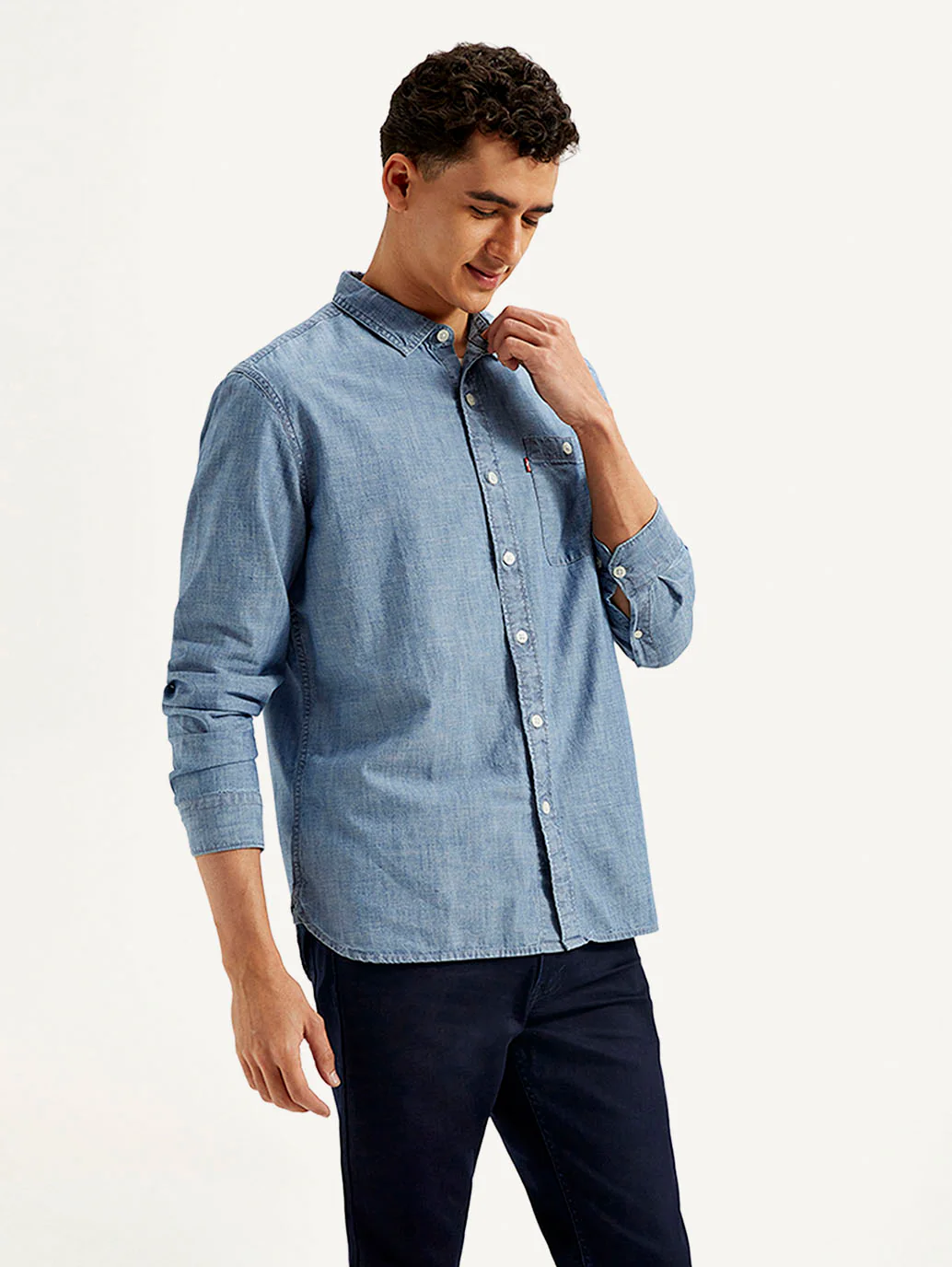 Men's Solid Slim Fit Shirt - Image 6