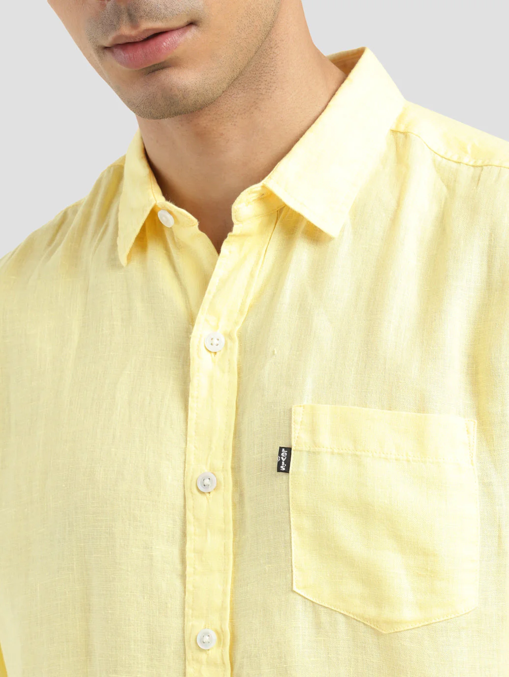 Men's Solid Slim Fit Linen Shirt - Image 5