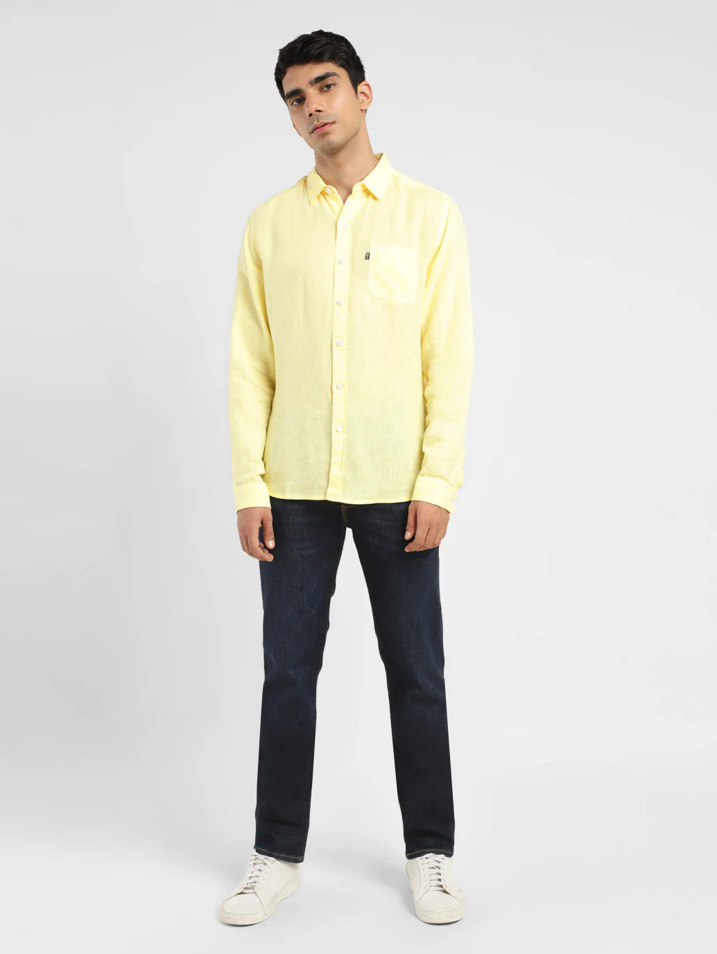 Men's Solid Slim Fit Linen Shirt - Image 6