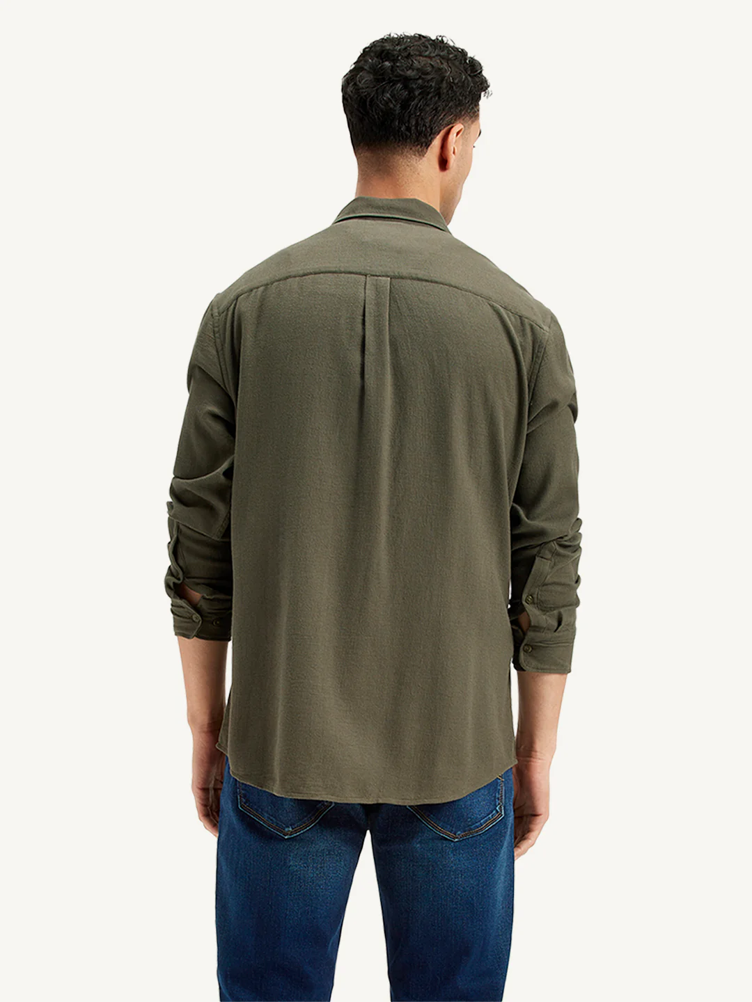 Men's Solid Slim Fit Shirt - Image 3
