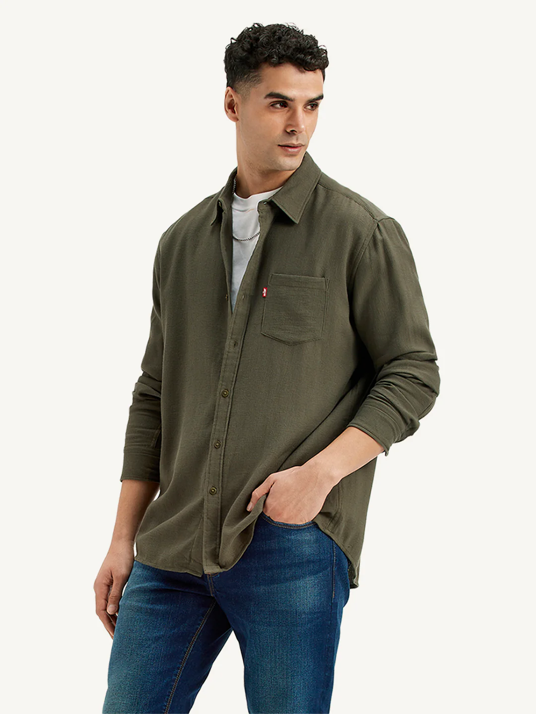 Men's Solid Slim Fit Shirt - Image 5