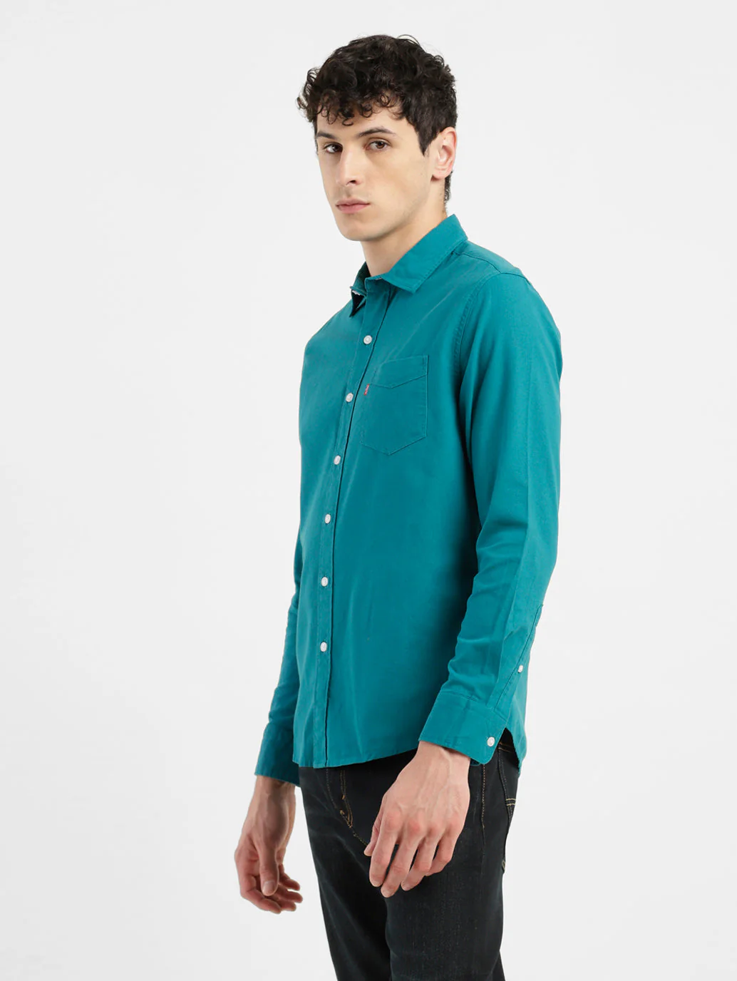 Men's Solid Slim Fit Shirt - Image 4