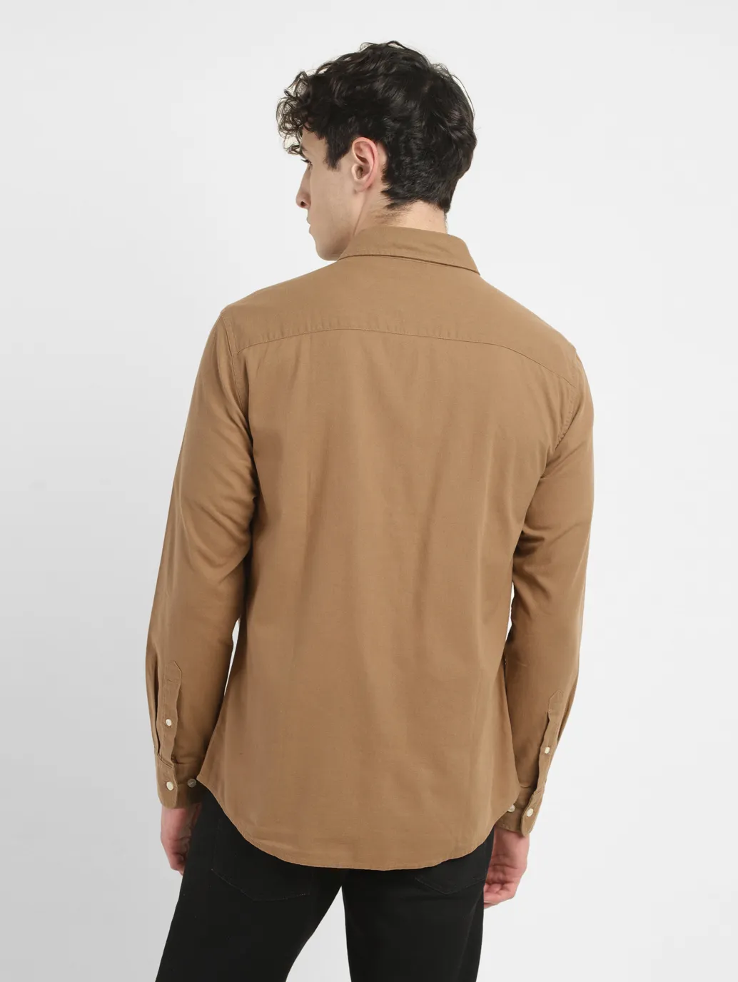 Men's Solid Slim Fit Shirt - Image 3