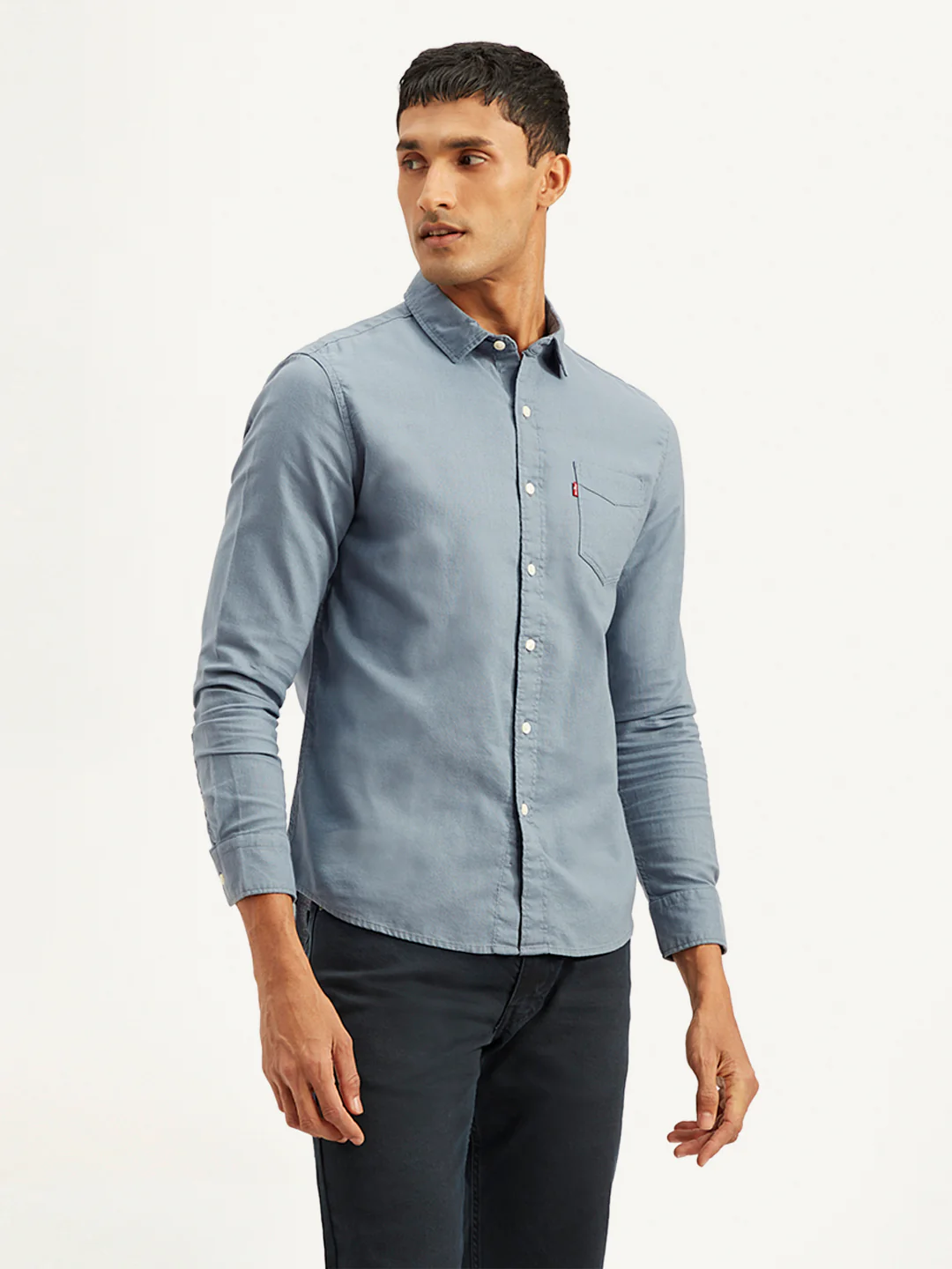 Men's Solid Slim Fit Shirt - Image 4