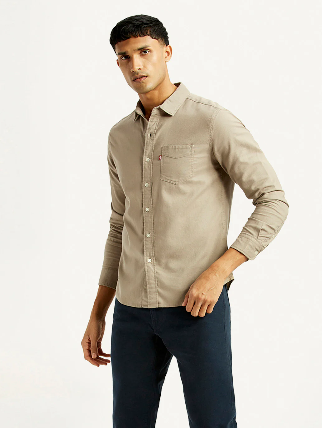 Men's Solid Slim Fit Oxford Shirt