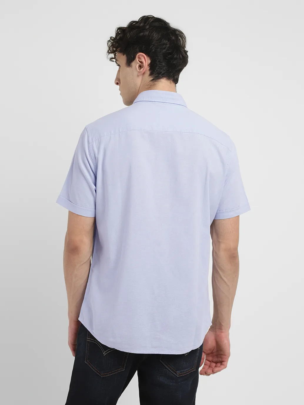 Men's Solid Slim Fit Shirt - Image 3