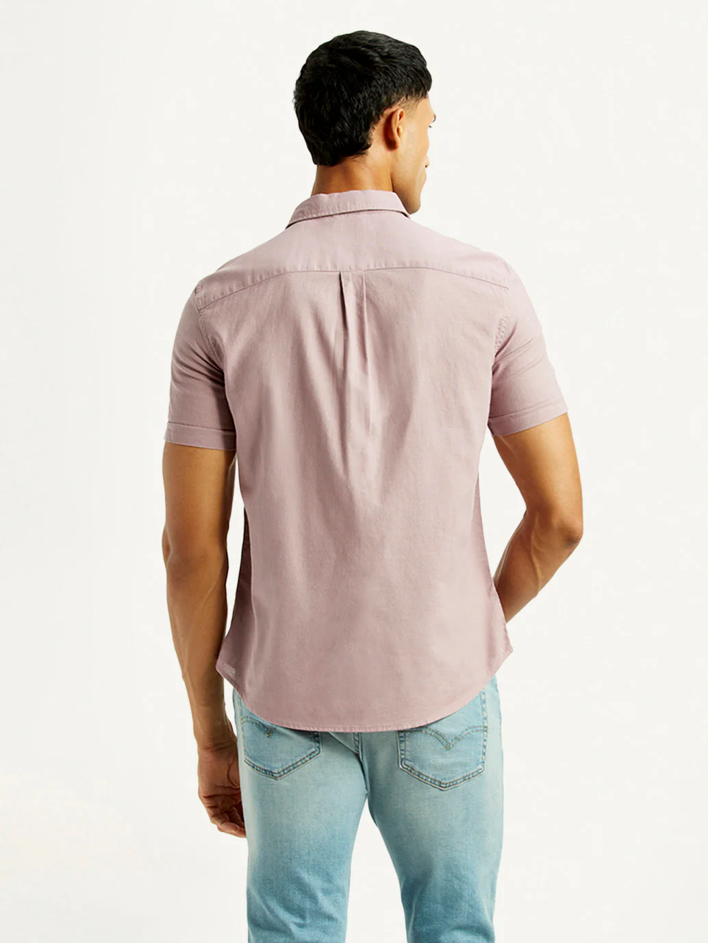 Men's Solid Slim Fit Oxford Shirt - Image 3