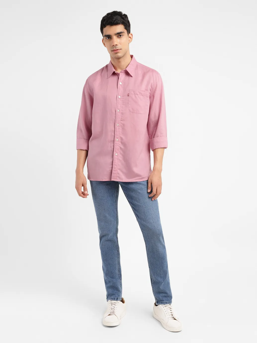 Men's Solid Slim Fit Linen Shirt - Image 6