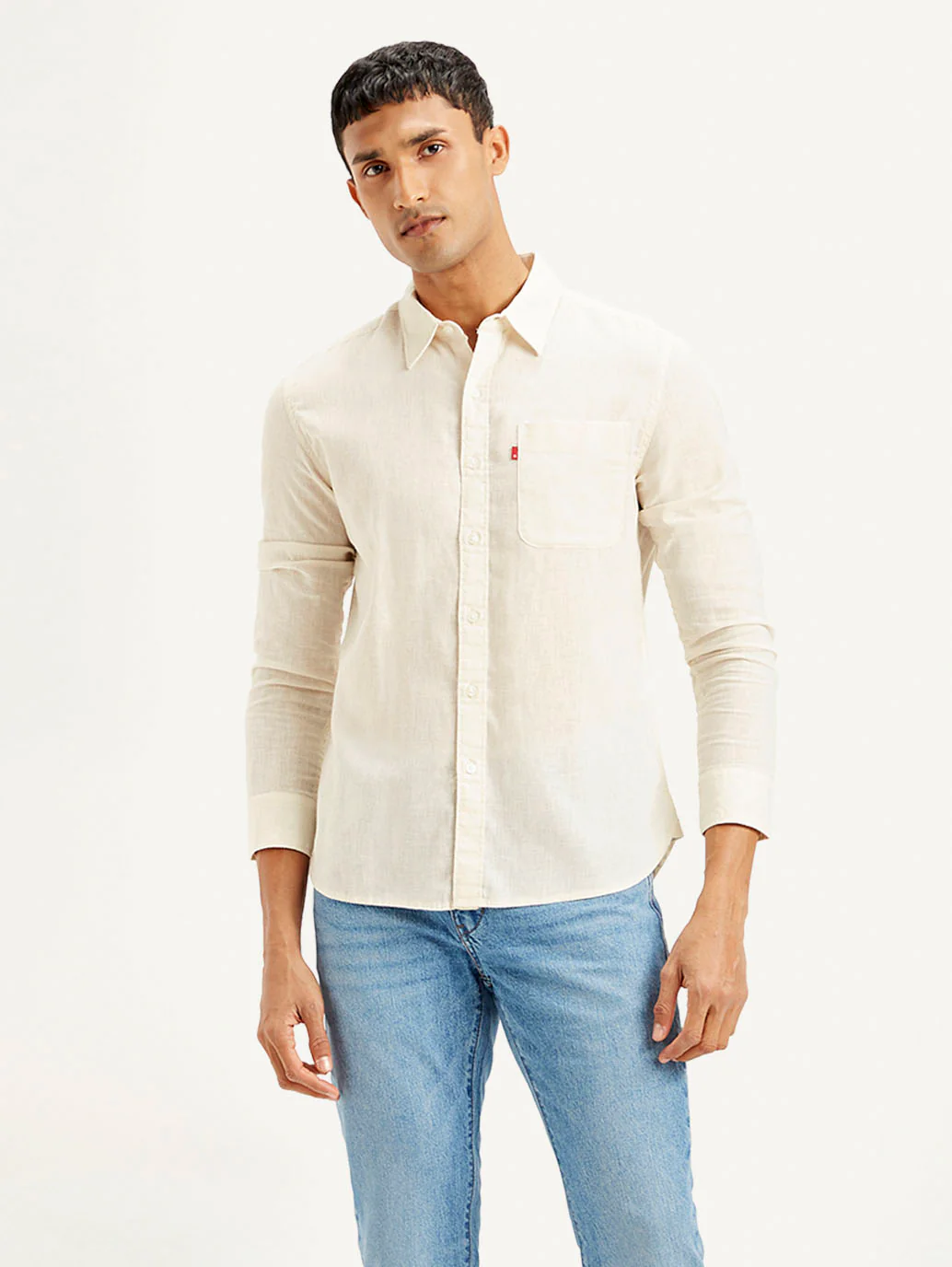 Men's Solid Slim Fit Linen Shirt - Image 2
