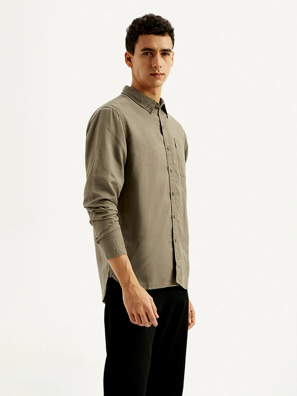 Men's Solid Slim Fit Linen Shirt - Image 4